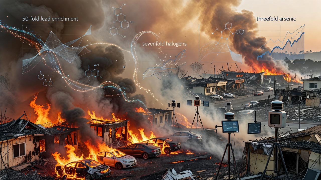 Caltech Study Finds Burning Cars and Buildings Drove Extreme Lead Spikes in Eaton Fire Smoke